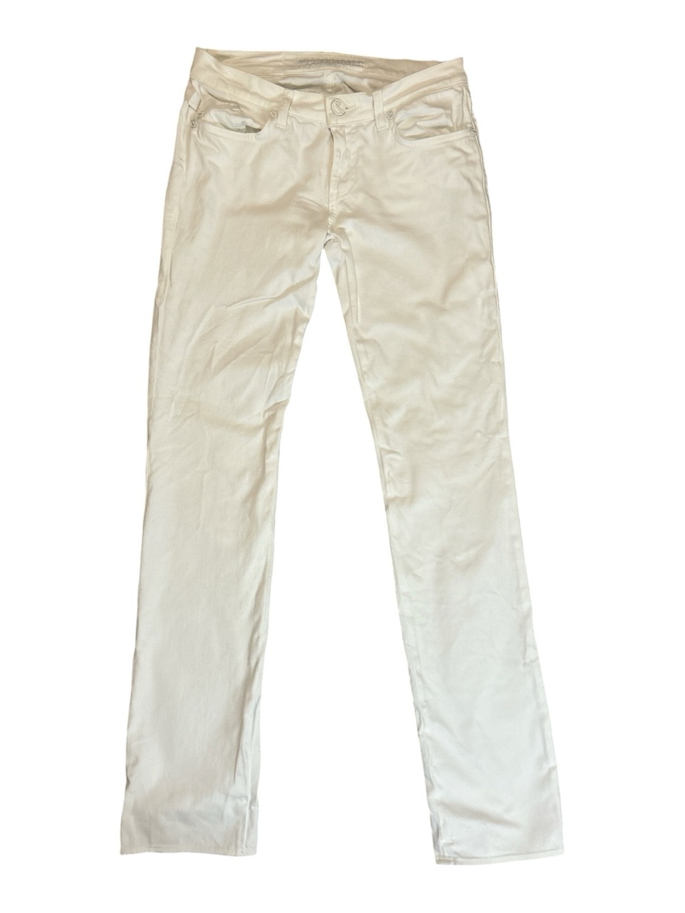 Rock & Republic Women’s Jeans Size 27 White Rhinestone Studded R Pocket Stretch